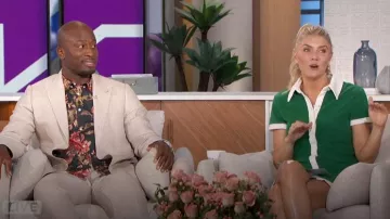 Staud Holtz Dress worn by Amanda Kloots as seen in The Talk on June 6, 2024