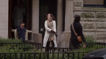 Burberry Cashmere Check Scarf worn by Amanda Lucas (Alice Braga) as seen in Dark Matter (S01E06)