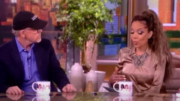 L'Agence Kadi Silk Wrap Dress worn by Sunny Hostin as seen in The View on  June 6, 2024