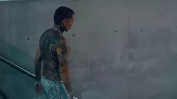 Casablanca Pastel Ping Pong Monogram Shorts worn by Blessd in BLESSD - NO MIENTE ???? (VIDEO OFICIAL)