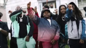 Nike x Supreme Red & Navy Gradient Trackpants worn by 42 Dugg in 42 Dugg - Win Wit Us (Official Music Video)