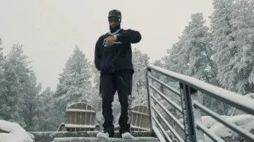Chrome Hearts Black Allover-Cross Trucker Hat worn by Key Glock in Key Glock - F**k Around & Find Out (Official Video)