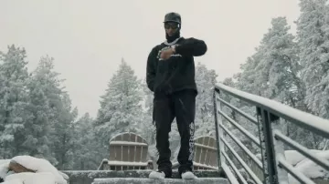 Chrome Hearts Black Cashmere Triple Cross Hoodie worn by Key Glock in Key Glock - F**k Around & Find Out (Official Video)