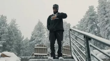 Chrome Hearts Black Allover Monogram Sweatpants worn by Key Glock in Key Glock - F**k Around & Find Out (Official Video)