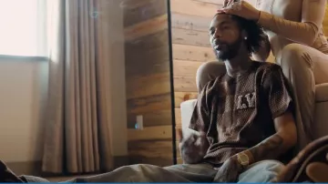 Louis Vuitton Brown Shearling 'LV Footprint' Boots worn by Key Glock in Key Glock - F**k Around & Find Out (Official Video)
