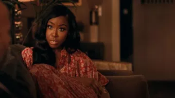 Vixen Collection Sunchild Open Front Kimono worn by Tierra (Nia Jervier) as seen in The Chi (S06E13)