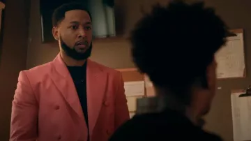Palm Angels Pink Sonny Blazer worn by Emmett Washington (Jacob Latimore) as seen in The Chi (S06E13)