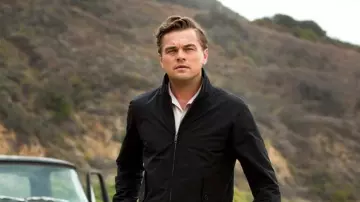 Once Upon a Time in Hollywood Outfits: Leonardo DiCaprio is wearing Black Jacket to portray Rick Dalton