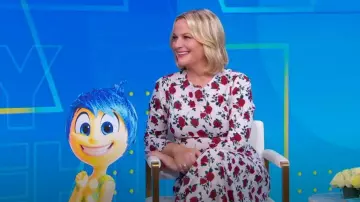 HVN Voile Long Ashley Dress in Garden Rose worn by Amy Poehler as seen in Good Morning America on June 6, 2024