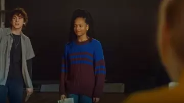 BDG Max Waffle Knit Recycled Pullover Sweater worn by Trina (Djouliet Amara) as seen in The Big Door Prize (S02E07)