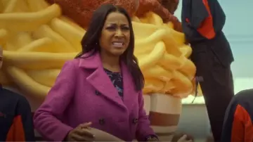 Ann Taylor Textured Wool Blend Double Breasted Coat worn by Cass (Gabrielle Dennis) as seen in The Big Door Prize (S02E09)
