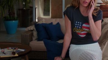 The white skirt hole of Joss Carver (Jes Macallan) in Mistresses