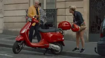 The vespa Manuela Baudry (Bérengère Krief) Adopts a Widower