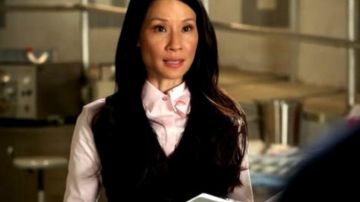 pink shirt seen on lucy liu's joan watson in elementary