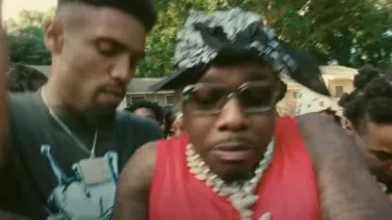 Gafas de sol Prada Grey Clear 'Symbole' (PR17WS) usadas por DaBaby en Rich Dunk (Ft. DaBaby) - BIG DAWG [Video oficial]