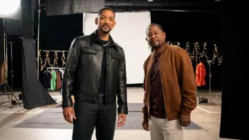 Vêtements de Bad Boys : Ride or Die : Will Smith porte une veste en cuir pour jouer Mike Lowrey
