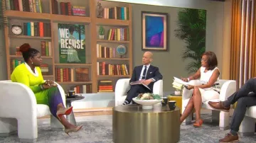 Vestido de Joy Whitney usado por Kellie Carter Jackson como se ve en CBS Mornings el 7 de junio de 2024