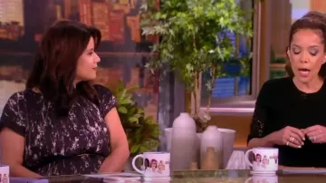 Lafayette 148 Plisse Belted Midi Dress worn by Sunny Hostin as seen in The View on  June 7, 2024