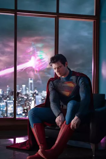New Superman costume worn by David Corenswet for James Gunn new movie in July 2025