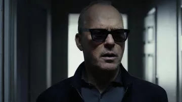 Outfits from Knox Goes Away: Michael Keaton is wearing sunglasses to portray Aristotle aka John Knox