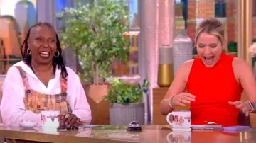 Magnolia Pearl Madras Overalls worn by Whoopi Goldberg as seen in The View on  June 11, 2024