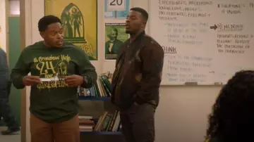 Bodega Todd Snyder Reversible Down Bomber worn by Spencer James (Daniel Ezra) as seen in All American (S06E11)