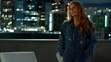 It Ends with Us Movie Outfits: Blake Lively is wearing Carhartt Jumpsuit to portray Lily Bloom