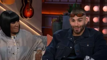 Logo-patch Cotton Denim Jacket worn by Manuel Turizo as seen in The Kelly Clarkson Show on  May 29, 2024