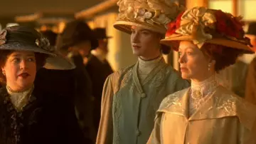 Titanic Movie Wardrobe: Ruth Dewitt Bukater (Frances Fisher) is wearing Ecru Silk Coat