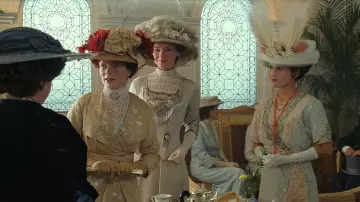 Yellow Tea Gown worn by Ruth Dewitt Bukater (Frances Fisher) in Titanic movie wardrobe