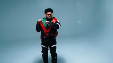 MNML Black & White Tribal Leather Pants worn by NoCap in NoCap - Baby Drake (Official Video)