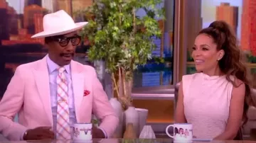 Isabel Marant Franzy Gathered Sleeveless Midi Dress worn by Sunny Hostin as seen in The View on June 13, 2024