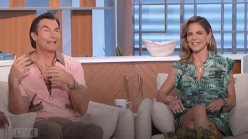 Tombolo Flamingo Tartare Cabana Shirt worn by Jerry O'Connell as seen in The Talk on  June 12, 2024