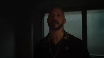 Versace Greca Polo Shirt worn by Lorenzo Tejada (Berto Colon) as seen in Power Book II: Ghost (S04E01)
