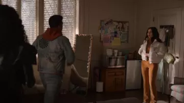 Alo Yoga Women's Micro Corduroy High-Waist Winter Break Flare Pant worn by Becca Weston (Samantha Blaire Cutler) as seen in Power Book II: Ghost (S04E01)