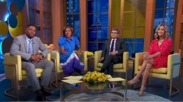 Ba&Sh Corazon Wrap Mini Dress worn by Lara Spencer as seen in Good Morning America on June 12, 2024