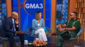 Pantalones cargo desteñidos Amiri en verde usados por Timbaland como se vio en Good Morning America el 13 de junio de 2024