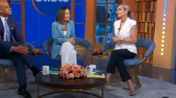 Max Mara Tronto Double Breasted Gilet worn by Jennifer Ashton as seen in Good Morning America on June 13, 2024