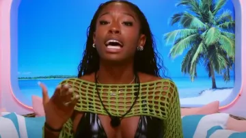 Pretty Little Thing Black Metallic Bikini worn by Serena Page as seen in Love Island (S06E06)