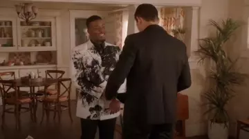 Alexander McQueen Men's Dutch Flower Double Breasted Jacket worn by Spencer James (Daniel Ezra) as seen in All American (S06E12)