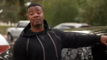 Theory Men's Black Mt07 Hoodie worn by Spencer James (Daniel Ezra) as seen in All American (S06E12)