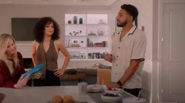 Rag & Bone Men's Avery Geo-Print Camp Shirt worn by Jordan Baker (Michael Evans Behling) as seen in All American (S06E12)