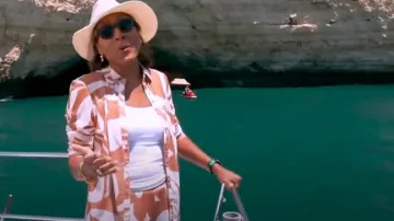 New York & Company Gabrielle Union Mesh Wide Leg Pant worn by Robin Roberts as seen in Good Morning America on June 18, 2024