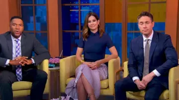 Staud Eleanor Rib-Knit Top worn by Rebecca Jarvis as seen in Good Morning America on June 18, 2024