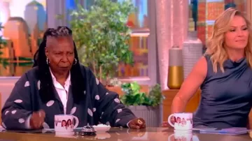 Eskandar Shibori Dyed Mandarin-Collar Jacket worn by Whoopi Goldberg as seen in The View on June 18, 2024