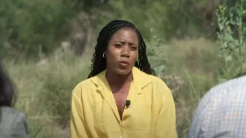 Zara Knotted Ramie Shirt worn by Priscilla Thompson as seen in Today on June 19, 2024