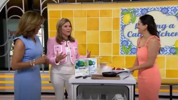 Alice + Olivia Alina Looped Straps Midi Dress worn by Janelle Cohen as seen in Today with Hoda & Jenna on  June 19, 2024