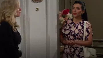 Vestido midi estampado de A.l.c. Remy usado por Audra Charles como se ve en The Young and the Restless el 10 de junio de 2024