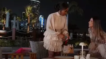 Christian Loubouti Bucket Bag worn by Caroline Brooks as seen in The Real Housewives of Dubai (S02E03)