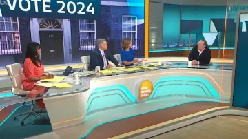 Pièces Combinaison à imprimé à pois portée par Ranvir Singh vue dans Good Morning Britain le 3 juin 2024